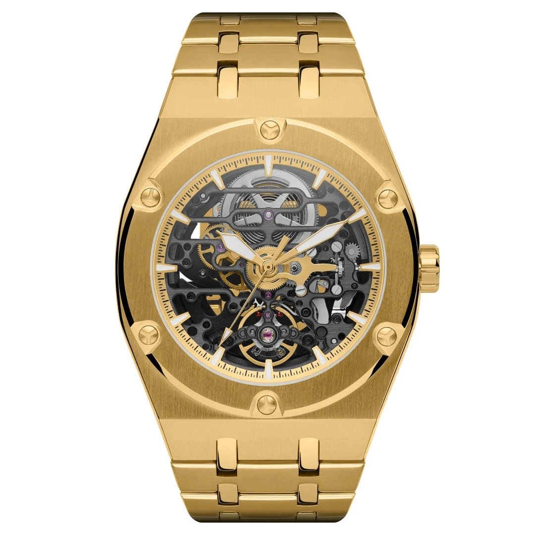 Arkai Montre Squelette Automatique Dorée Aadi Mamut 3 Arkai Montre Squelette Automatique Dorée Aadi Mamut