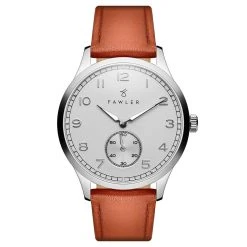 Fawler Adrien | Montre En Acier Inoxydable Et émail Blanc