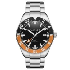 Fawler Métier | Montre GMT En Acier Inoxydable Orange