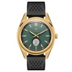 Arkai Mond | Montre Meteorite En Acier Inoxydable Couleur Vert Et Or