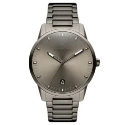 Seizmont Yves | Montre Monochrome En Acier Inoxydable Gris Foncé