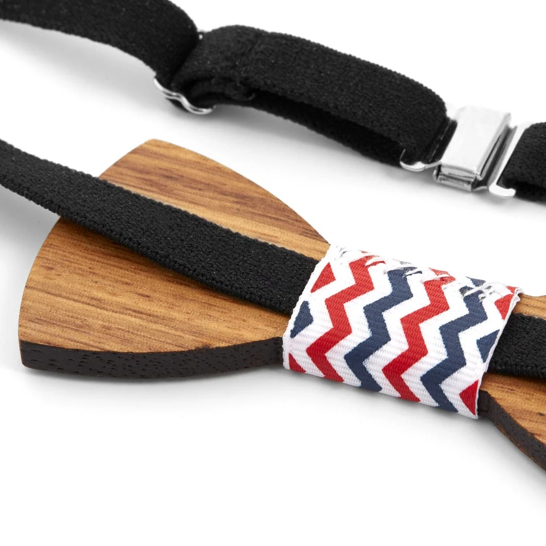 Tailor Toki Noeud Papillon En Bois Rouge Et Blanc 5 Tailor Toki Noeud Papillon En Bois Rouge Et Blanc – Image 3