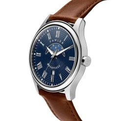 Fawler Imperator | Montre à Phases De Lune En Acier Inoxydable Marron -Trendhim en ligne 1 2carr