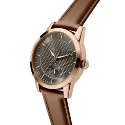 Fawler Dayton | Montre En Acier Inoxydable Couleur Or Rose Avec Cadran Gris Texturé -Trendhim en ligne 1 2dajton