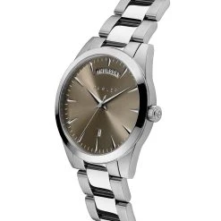 Fawler Eric | Montre En Acier Inoxydable Brun Et Argent Avec Affichage Du Jour Et De La Date -Trendhim en ligne 1 2ef