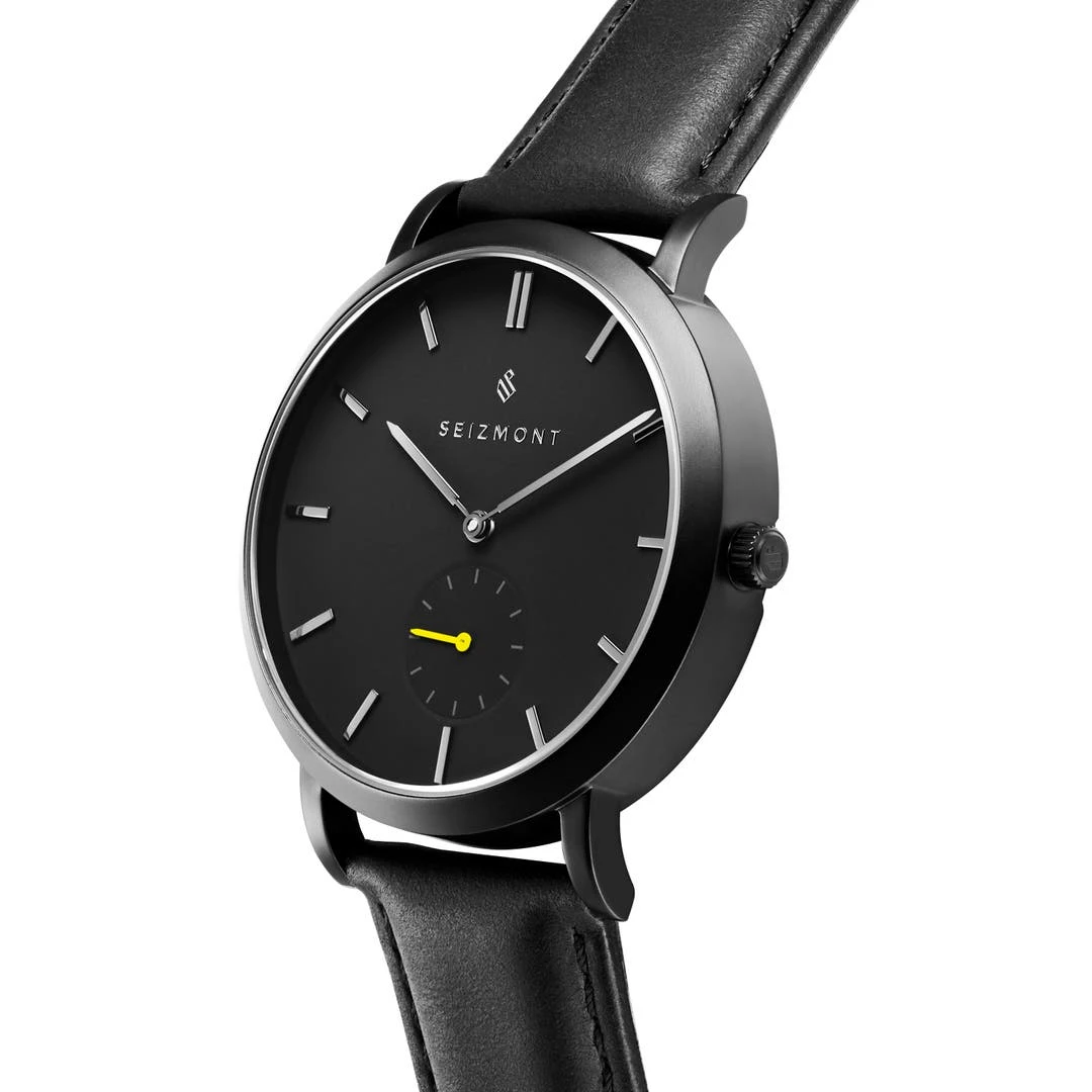 Seizmont Montre Minimaliste Aether Ivano Noire Et Jaune 8 Seizmont Montre Minimaliste Aether Ivano Noire Et Jaune – Image 6