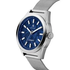 Arkai Caron | Montre Squelette Automatique En Acier Inoxydable Noir Et Bleu -Trendhim en ligne 1 2karonver2