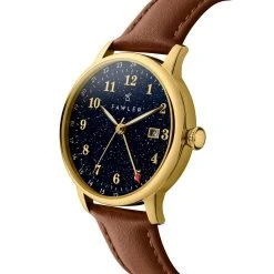 Fawler Night Sky | Montre GMT En Acier Doré à Cadran Orné D'aventurine 10 Fawler Night Sky | Montre GMT En Acier Doré à Cadran Orné D'aventurine -Trendhim en ligne 1 2skajnajt