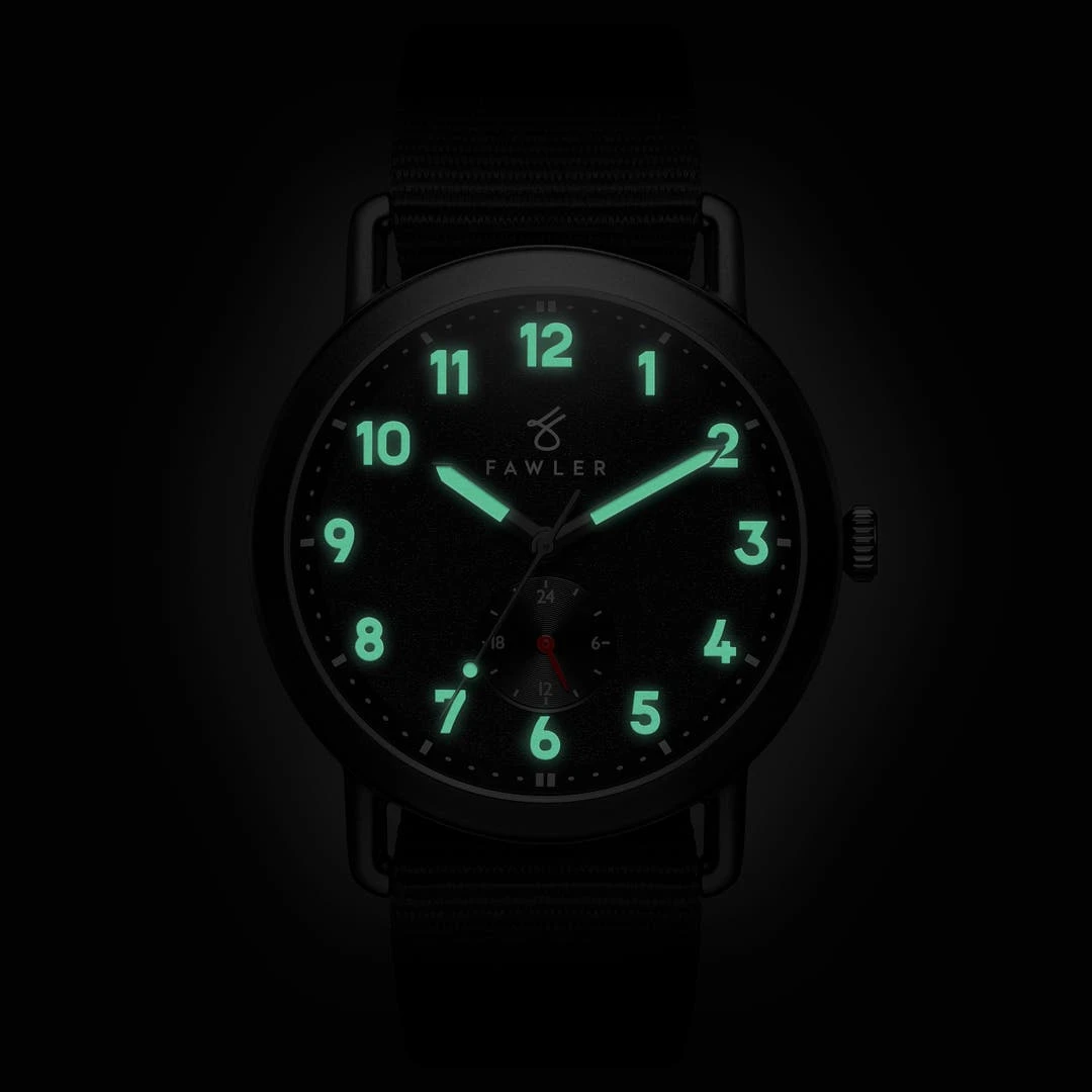 Fawler Kronos | Montre D'extérieur Noire Avec Bracelet En Nylon Noir 4 Fawler Kronos | Montre D'extérieur Noire Avec Bracelet En Nylon Noir – Image 2
