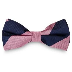 Trendhim Noeud Papillon En Soie Rose Et Bleu Marine