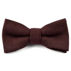Tailor Toki Noeud Papillon En Laine Bordeaux Foncé Fait Main