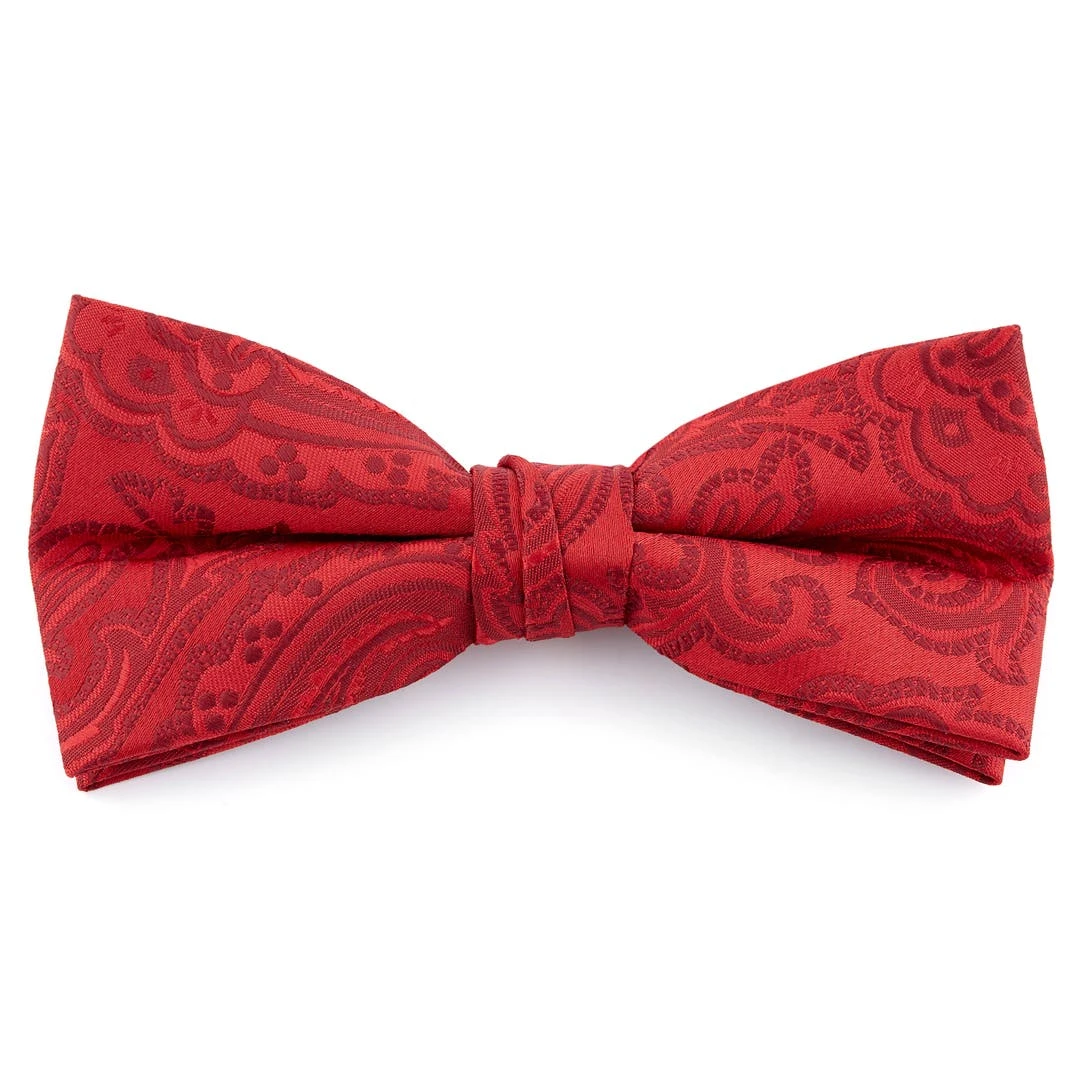 Tailor Toki Noeud Papillon Prénoué à Motif Cachemire Rouge 3 Tailor Toki Noeud Papillon Prénoué à Motif Cachemire Rouge