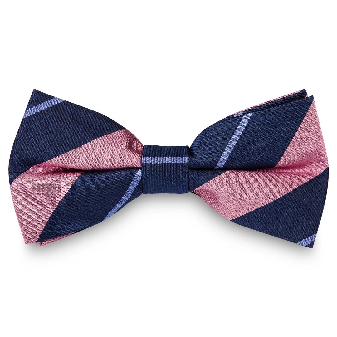 Trendhim Nœud Papillon En Soie Bleu Marine Et Rose à Rayures Mauve 3 Trendhim Nœud Papillon En Soie Bleu Marine Et Rose à Rayures Mauve