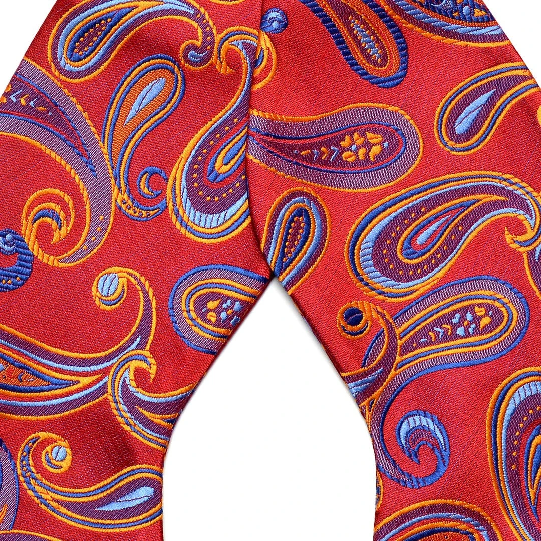 Tailor Toki Noeud Papillon Soie Motif Paisley Rouge 4 Tailor Toki Noeud Papillon Soie Motif Paisley Rouge – Image 2