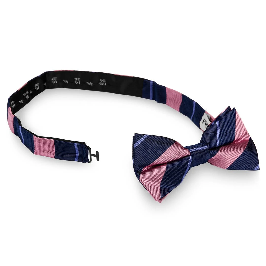 Trendhim Nœud Papillon En Soie Bleu Marine Et Rose à Rayures Mauve 4 Trendhim Nœud Papillon En Soie Bleu Marine Et Rose à Rayures Mauve – Image 2