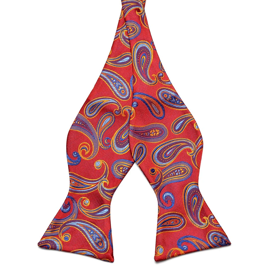 Tailor Toki Noeud Papillon Soie Motif Paisley Rouge 3 Tailor Toki Noeud Papillon Soie Motif Paisley Rouge