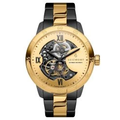 Seizmont Dante II | Montre Squelette Couleur Noir Et Or