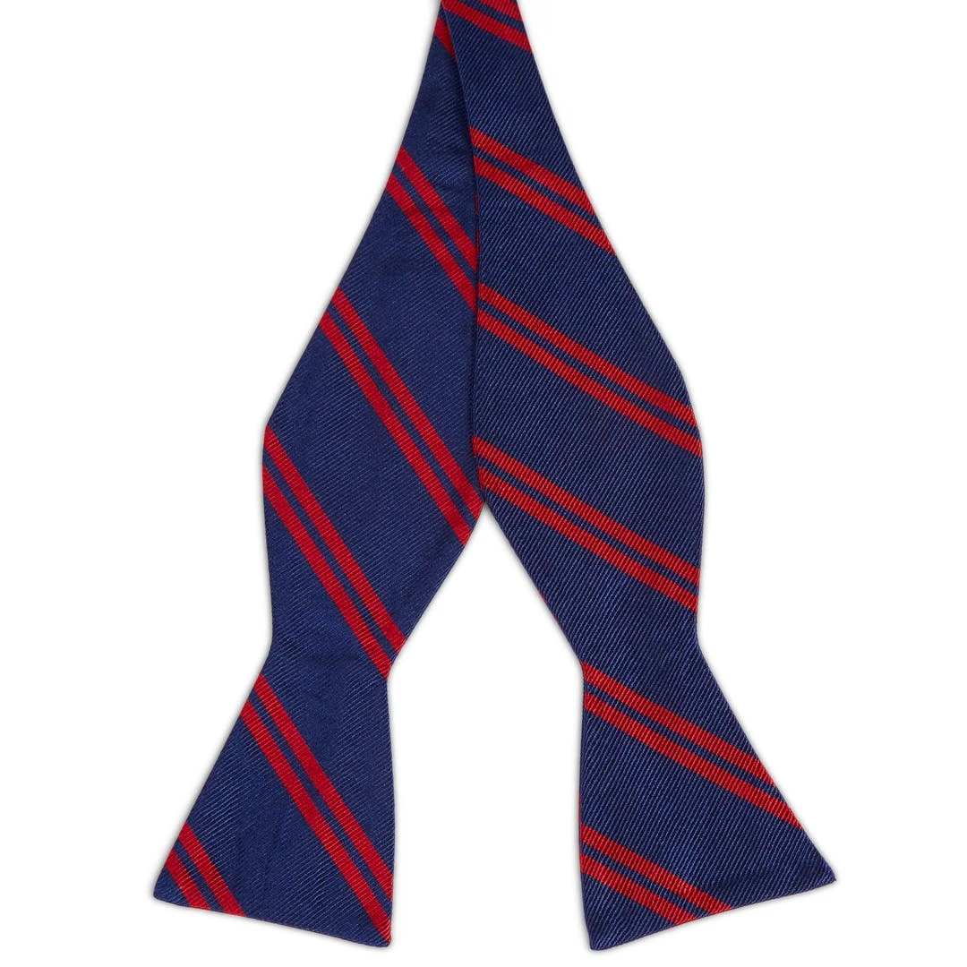Trendhim Nœud Papillon En Soie Bleu Marine à Rayures Rouges 3 Trendhim Nœud Papillon En Soie Bleu Marine à Rayures Rouges