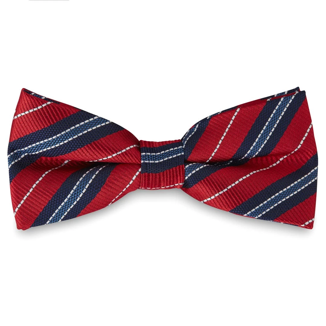 Tailor Toki Noeud Papillon Rouge Et Bleu à Coutures Blanches Surpiquées 3 Tailor Toki Noeud Papillon Rouge Et Bleu à Coutures Blanches Surpiquées