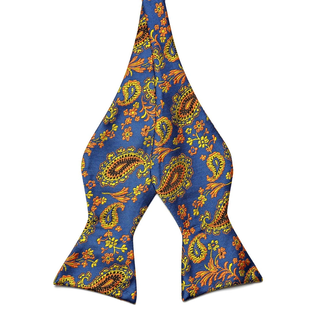 Tailor Toki Noeud Papillon Soie Motif Paisley Orange 3 Tailor Toki Noeud Papillon Soie Motif Paisley Orange