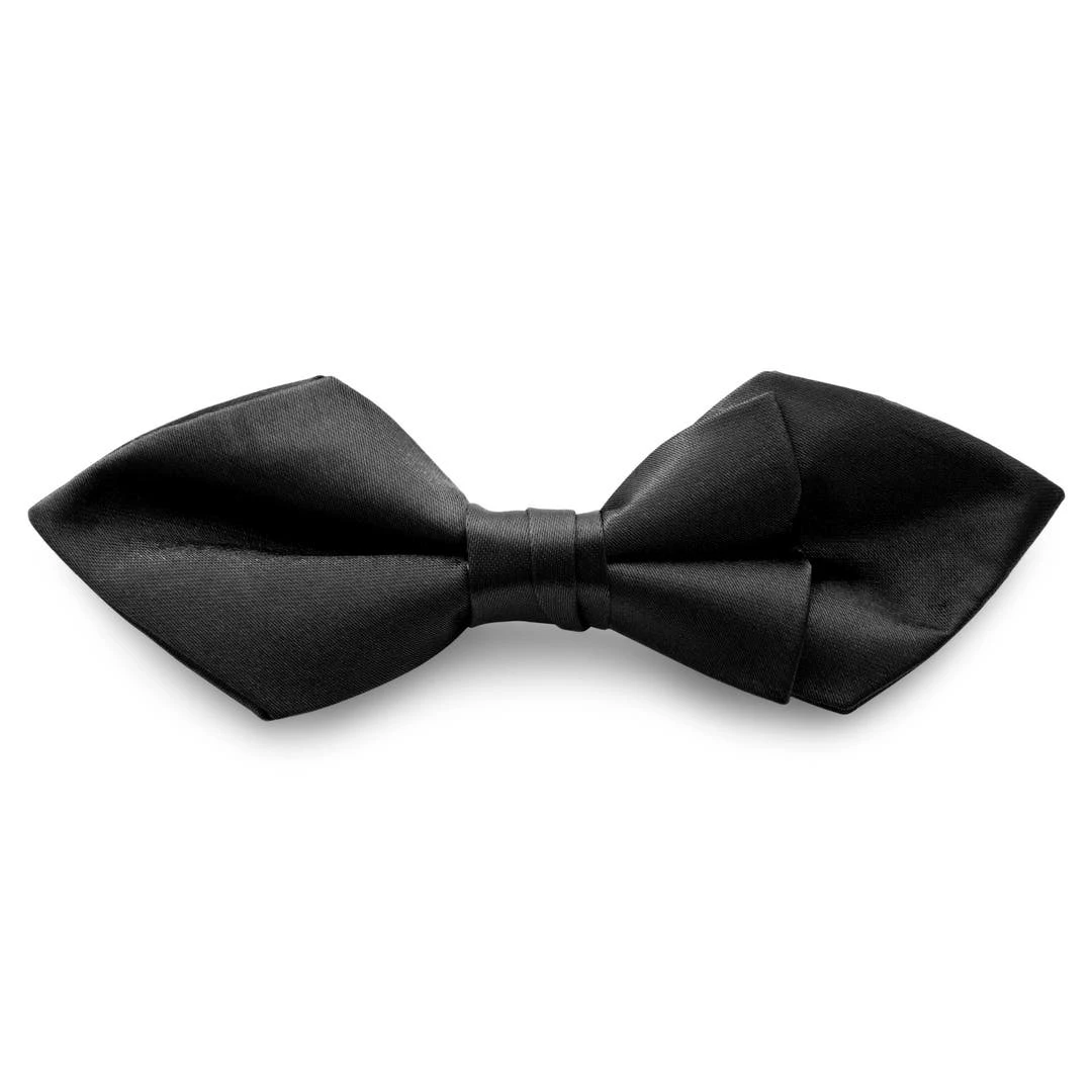 Trendhim Noeud Papillon Pointu Uni Noir Brillant 3 Trendhim Noeud Papillon Pointu Uni Noir Brillant