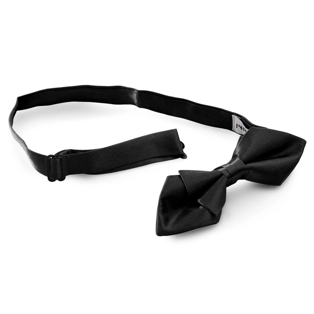 Trendhim Noeud Papillon Pointu Uni Noir Brillant 4 Trendhim Noeud Papillon Pointu Uni Noir Brillant – Image 2