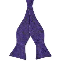 Tailor Toki Noeud Papillon Mauve Foncé à Motif Cachemire