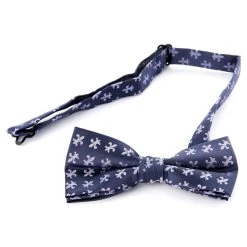 Tailor Toki Noeud Papillon Prénoué Bleu Marine à Motif Fleur-De-Lis