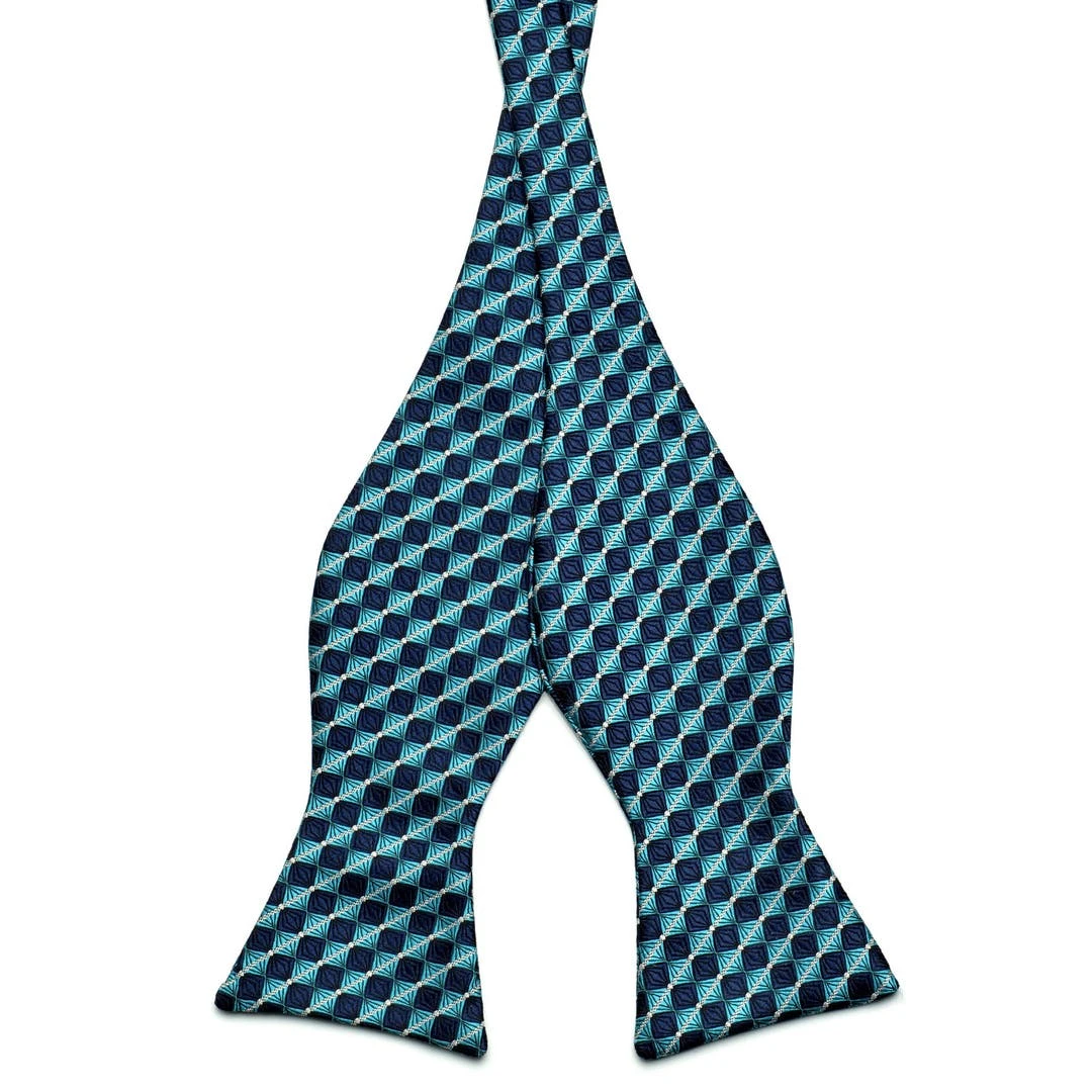 Tailor Toki Noeud Papillon à Nouer Turquoise / Bleu Marine 3 Tailor Toki Noeud Papillon à Nouer Turquoise / Bleu Marine