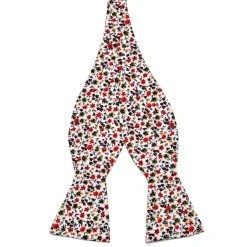 Tailor Toki Noeud Papillon Freestye à Fleurs Blanches En Coton