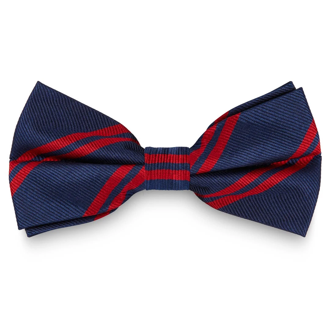Trendhim Noeud Papillon En Soie Bleu Marine à Rayures Obliques Rouges 3 Trendhim Noeud Papillon En Soie Bleu Marine à Rayures Obliques Rouges