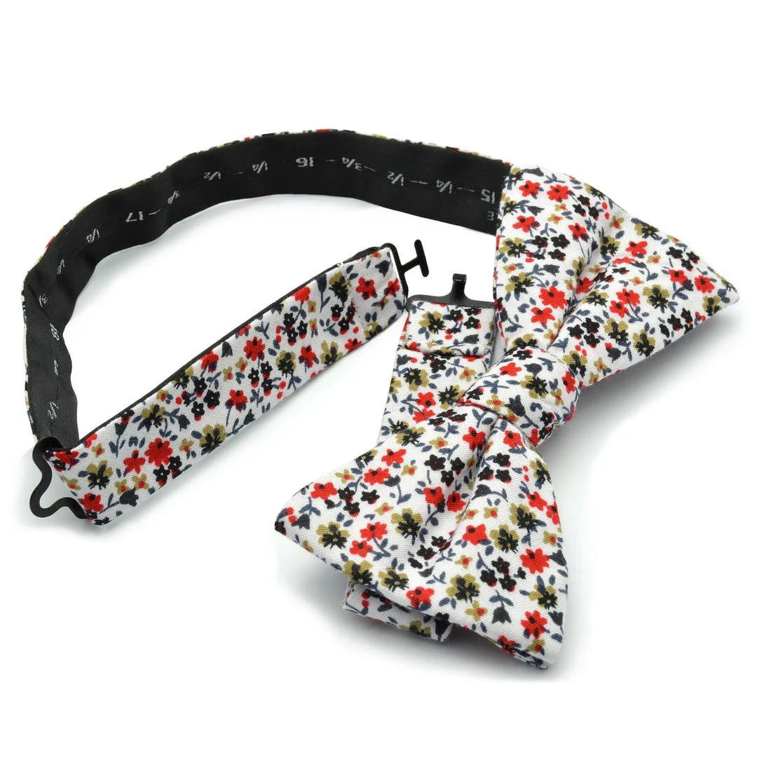 Tailor Toki Noeud Papillon En Coton à Fleurs Blanc 4 Tailor Toki Noeud Papillon En Coton à Fleurs Blanc – Image 2
