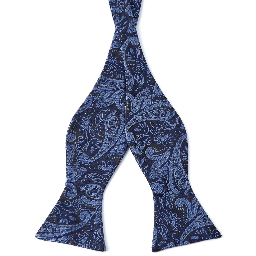 Tailor Toki Noeud Papillon Motif Cachemire Marine & Bleu 3 Tailor Toki Noeud Papillon Motif Cachemire Marine & Bleu