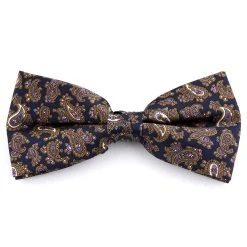 Tailor Toki Noeud Papillon Prénoué à Motif Cachemire Brun Et Pourpre