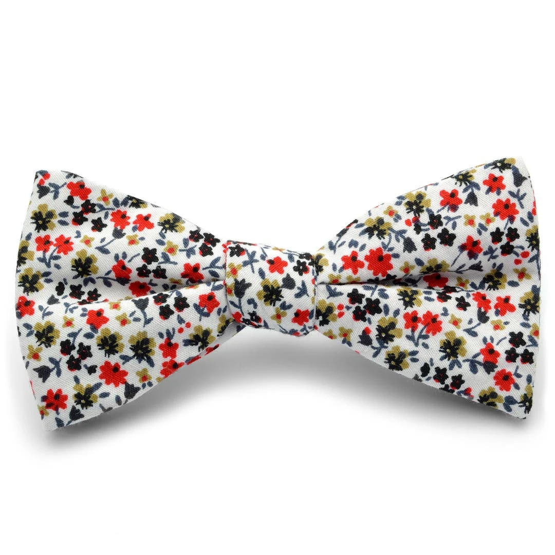 Tailor Toki Noeud Papillon En Coton à Fleurs Blanc 3 Tailor Toki Noeud Papillon En Coton à Fleurs Blanc