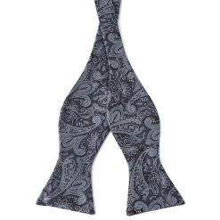 Tailor Toki Noeud Papillon à Motif Cachemire Argenté