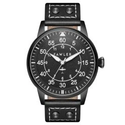 Fawler Apollo | Montre Aviateur En Acier Inoxydable Noir