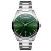 Fawler Eric | Montre En Acier Inoxydable Vert Et Argent Avec Affichage Du Jour Et De La Date -Trendhim en ligne 2 1ef
