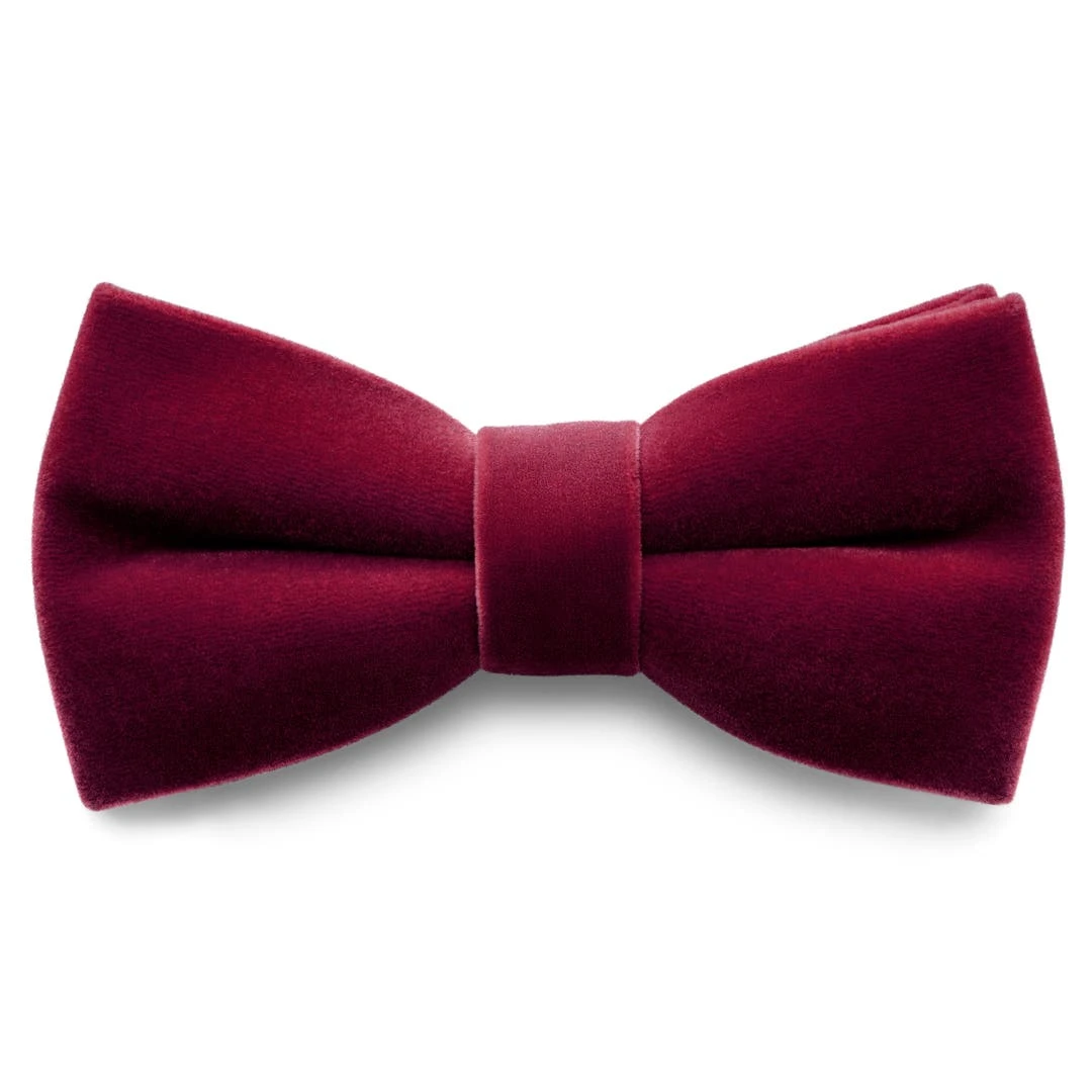 Trendhim Kleos | Nœud Papillon Pré-noué En Velours Bourgogne 3 Trendhim Kleos | Nœud Papillon Pré-noué En Velours Bourgogne