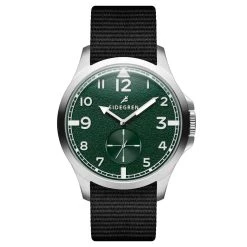 Sidegren Luxor | Montre De Terrain De Style Vintage En Acier Inoxydable Couleur Vert Et Argent