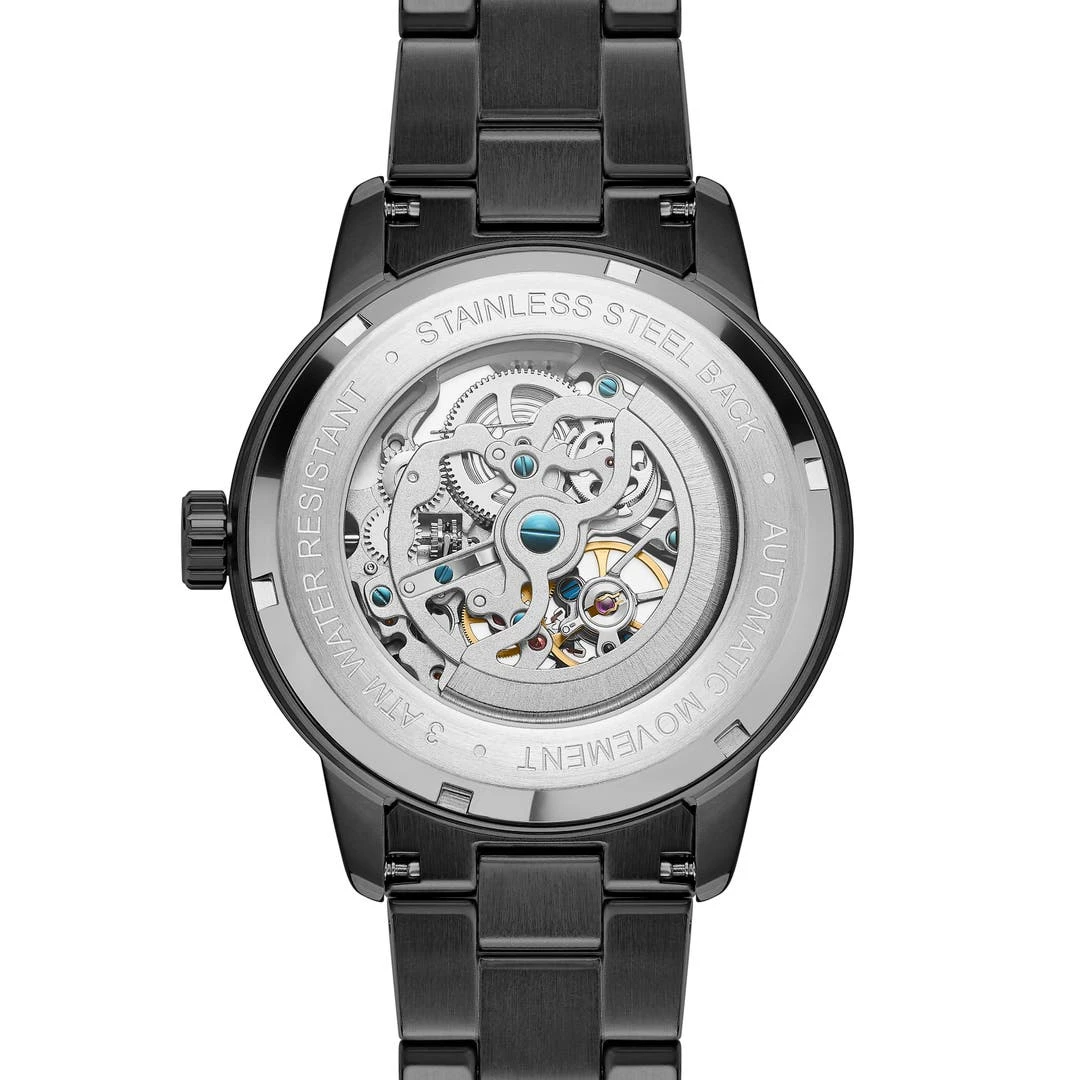 Seizmont Dante II | Montre Squelette Noire à Cadran Bleu 8 Seizmont Dante II | Montre Squelette Noire à Cadran Bleu – Image 6