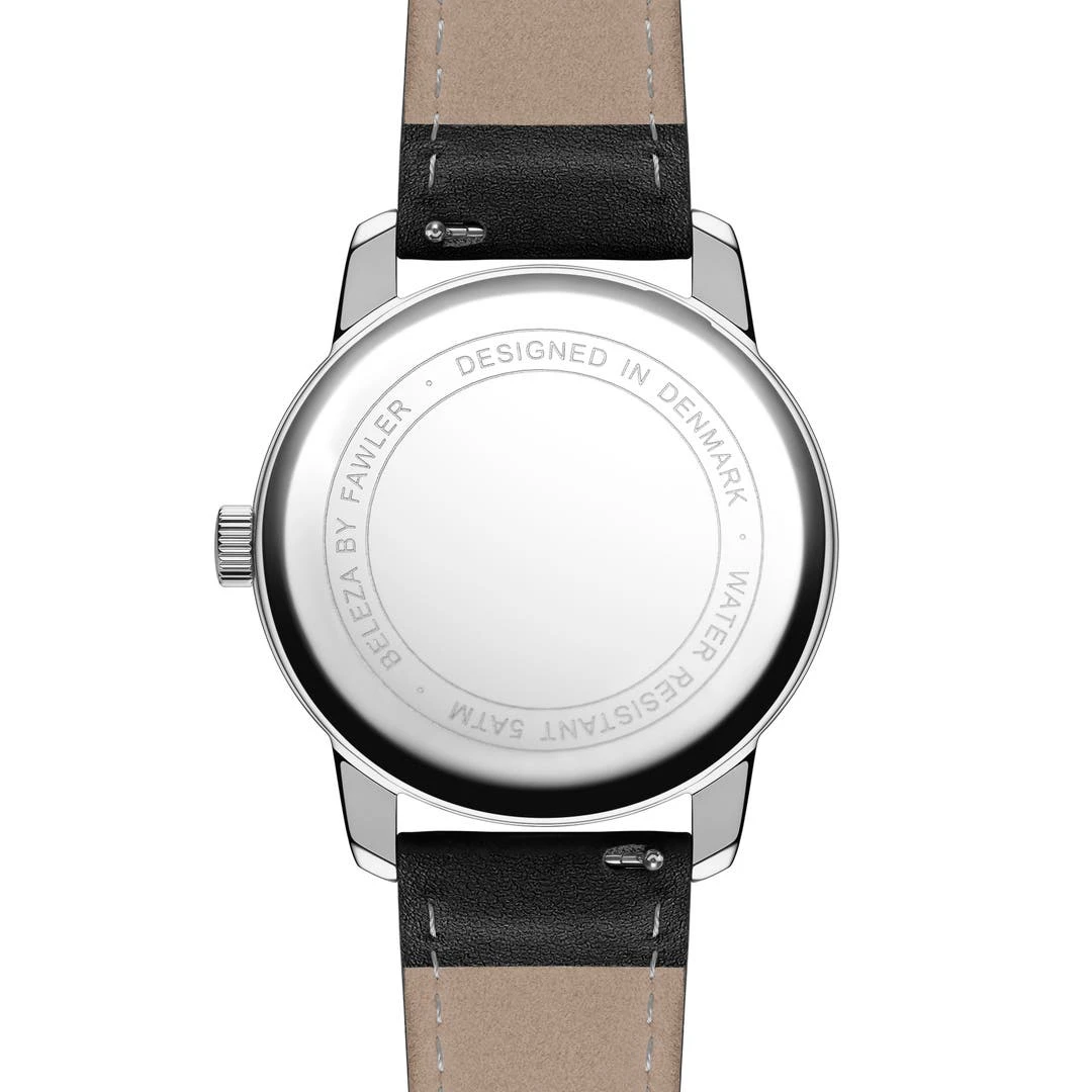 Fawler Beleza | Montre En Acier Inoxydable Argenté Avec Aventurine Bleue 5 Fawler Beleza | Montre En Acier Inoxydable Argenté Avec Aventurine Bleue – Image 3