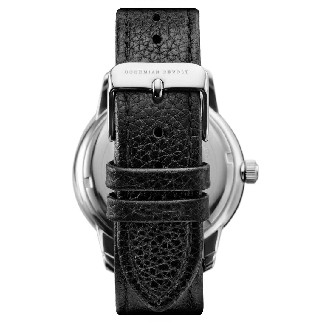 Bohemian Revolt Mirage | Montre En Acier Inoxydable Argenté Avec Cadran Vert Et Bracelet En Cuir 6 Bohemian Revolt Mirage | Montre En Acier Inoxydable Argenté Avec Cadran Vert Et Bracelet En Cuir – Image 4