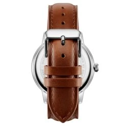 Sidegren Olivier | Montre En Acier Inoxydable Argenté Avec Bracelet Marron -Trendhim en ligne 2 4olivije