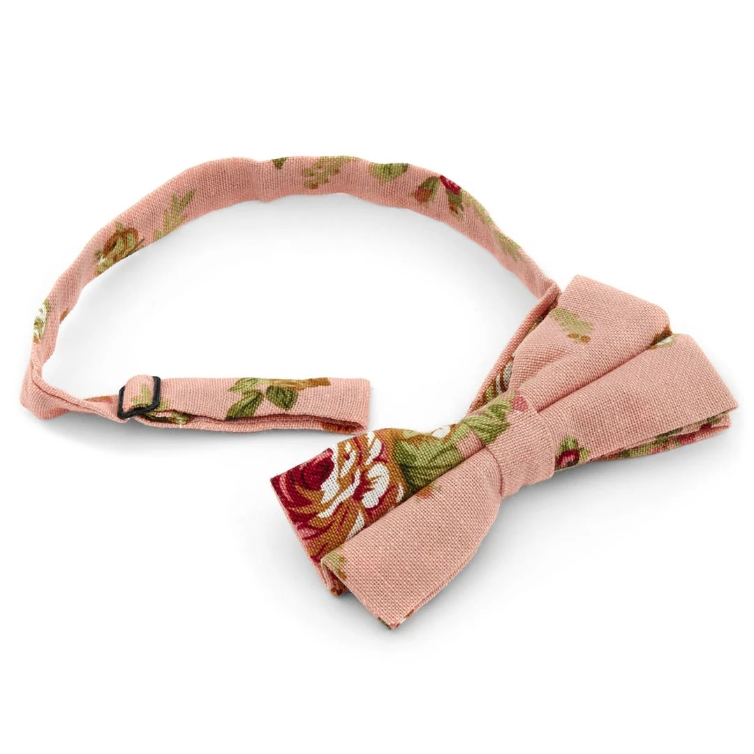 Tailor Toki Noeud Papillon Rose Saumon à Motif Floral 4 Tailor Toki Noeud Papillon Rose Saumon à Motif Floral – Image 2