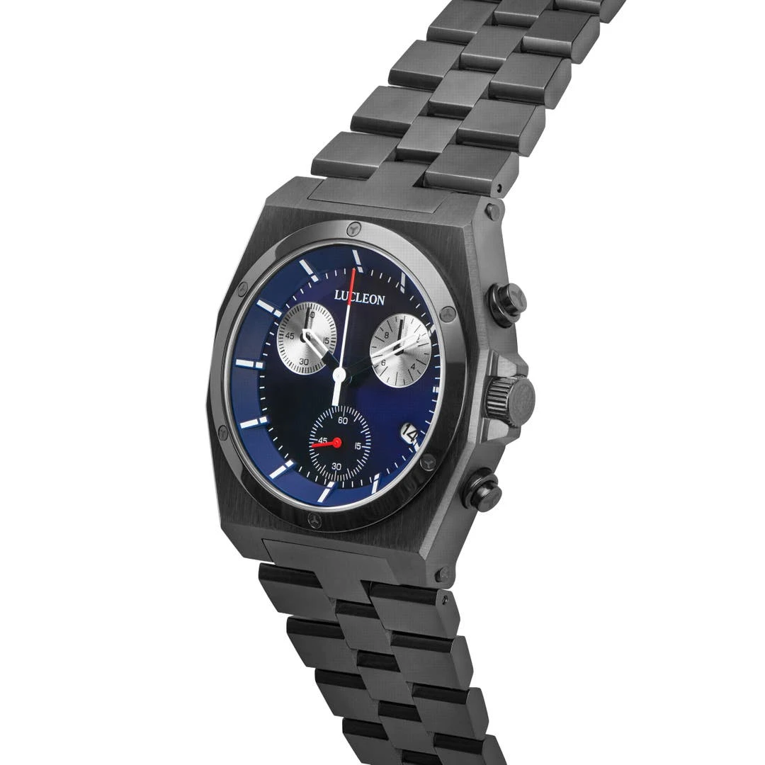 Lucleon Montre Chronographe Lennon Ray En Acier Inoxydable 4 Lucleon Montre Chronographe Lennon Ray En Acier Inoxydable – Image 2