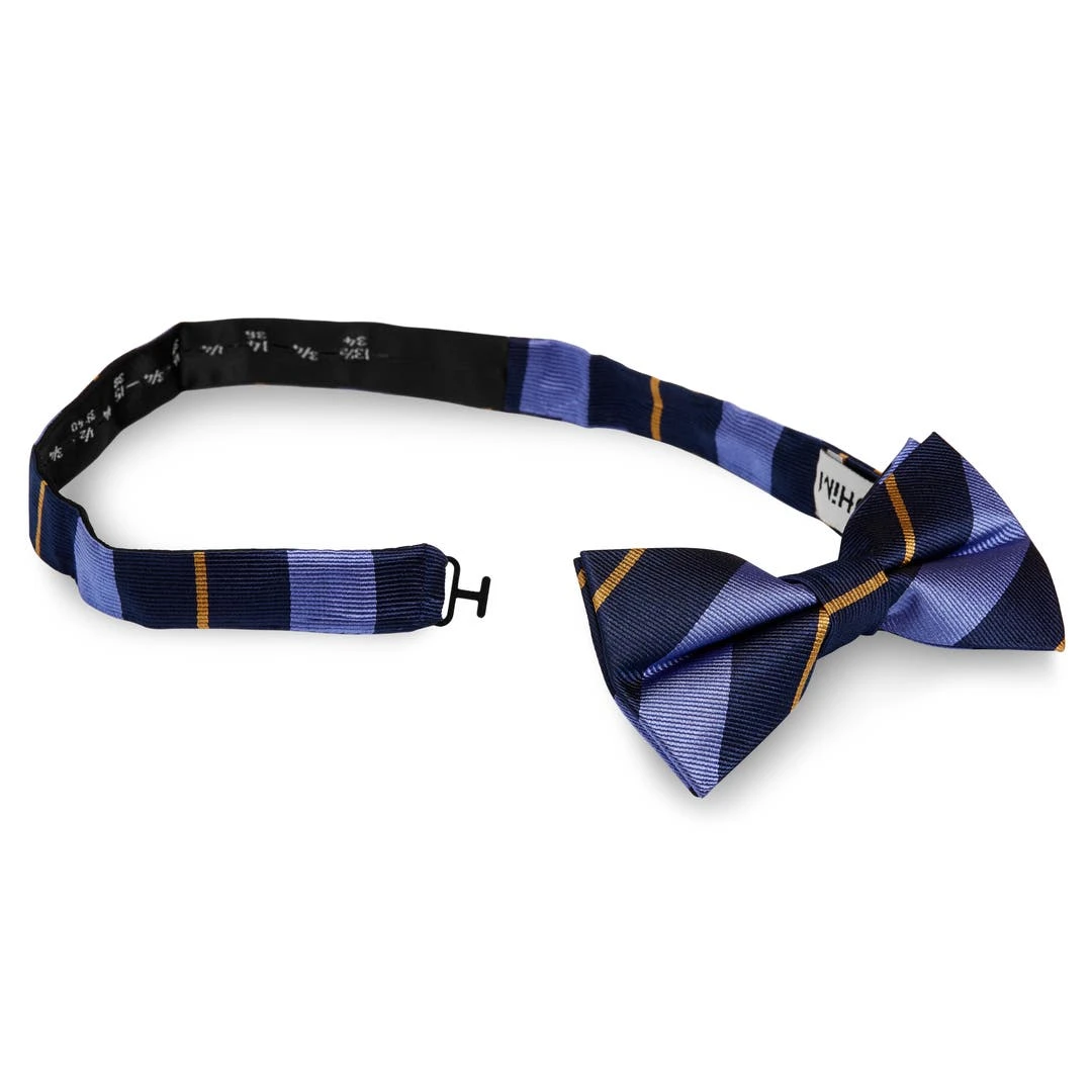 Trendhim Noeud Papillon En Soie Bleu Pastel Et Bleu Marine à Rayures Dorées 4 Trendhim Noeud Papillon En Soie Bleu Pastel Et Bleu Marine à Rayures Dorées – Image 2