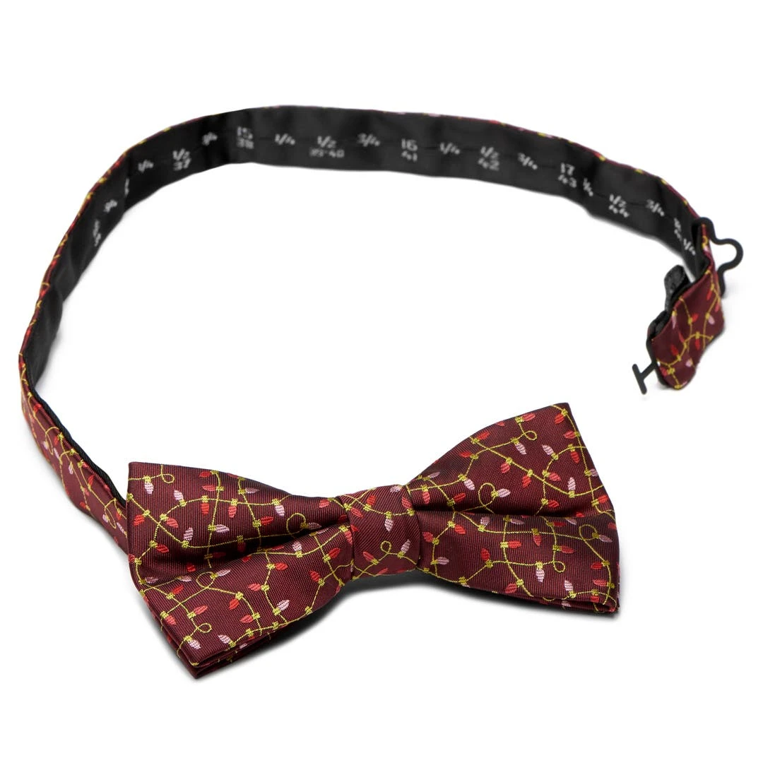 Trendhim Nœud Papillon Bordeaux à Motifs De Lumières De Noël 4 Trendhim Nœud Papillon Bordeaux à Motifs De Lumières De Noël – Image 2