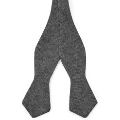 Bohemian Revolt Noeud Papillon à Nouer En Coton Gris