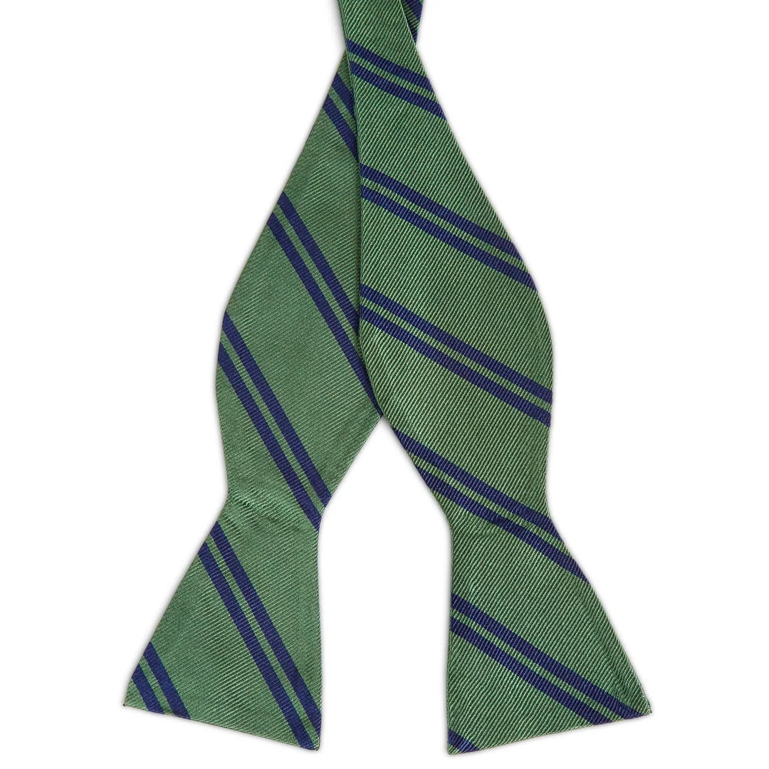 Trendhim Nœud Papillon En Soie Verte à Rayures Bleu Marine 3 Trendhim Nœud Papillon En Soie Verte à Rayures Bleu Marine
